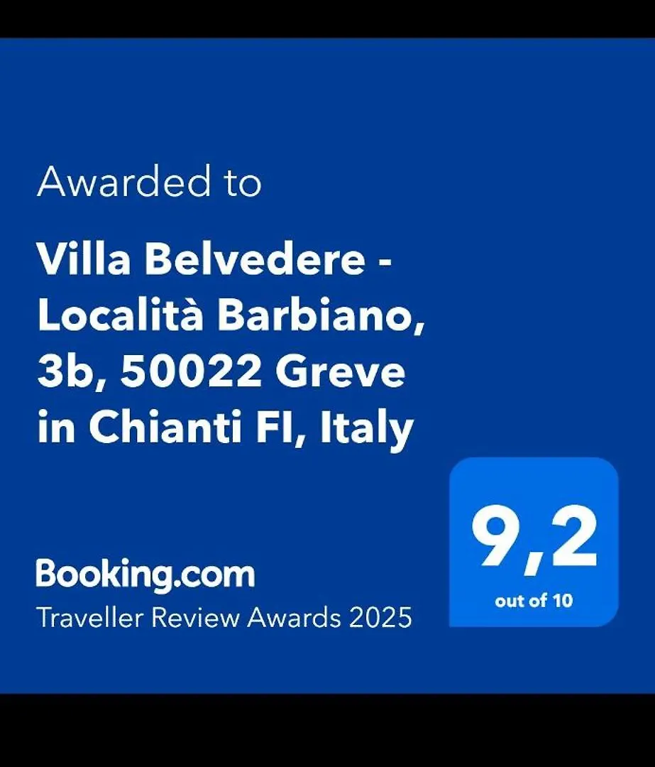 Villa Belvedere - Localita Barbiano, 3B, 50022 Greve In Chianti Fi, Italy